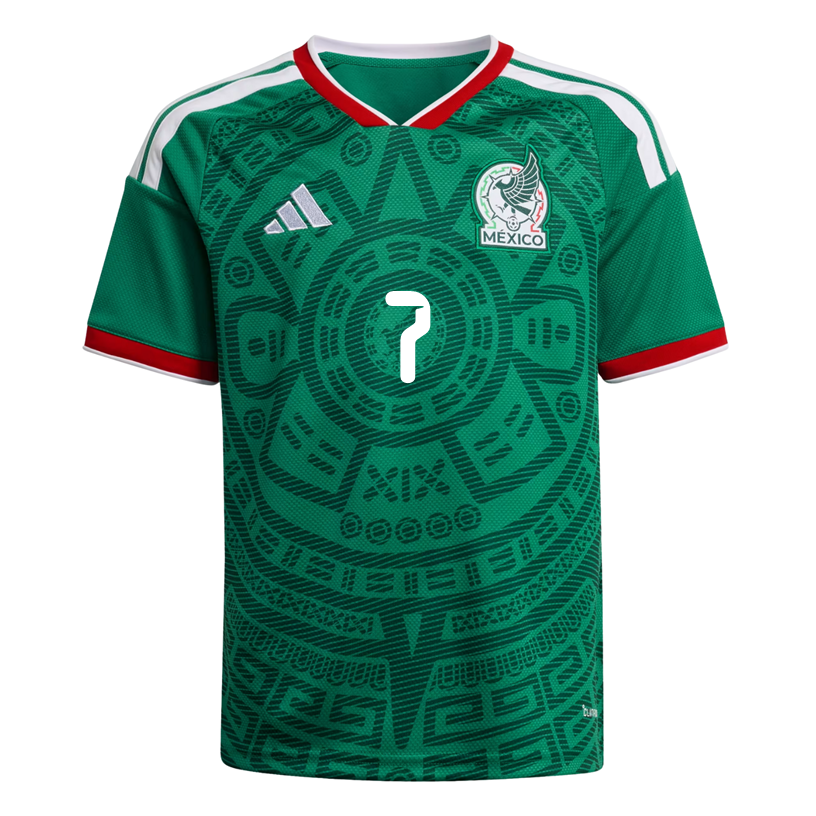 adidas Youth G. Mora Mexico 2026 Home World Cup Jersey (Bold Green)