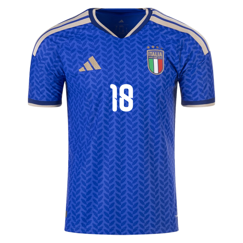 adidas Men's Barella Italy 2026 Authentic Home Jersey (Bold Blue)