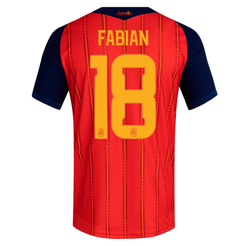 adidas Men's Fabian Spain Authentic World Cup Home Jersey 2026 (Vivid Red)