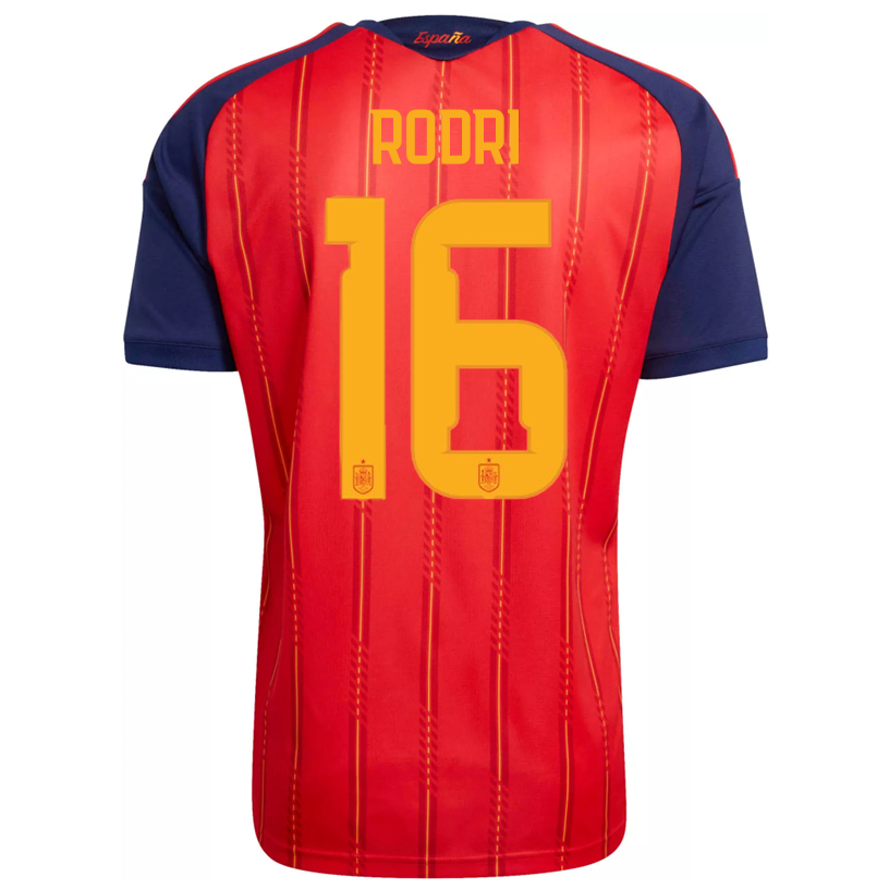 adidas Men's Rodri Spain World Cup Home Jersey 2026 (Vivid Red)