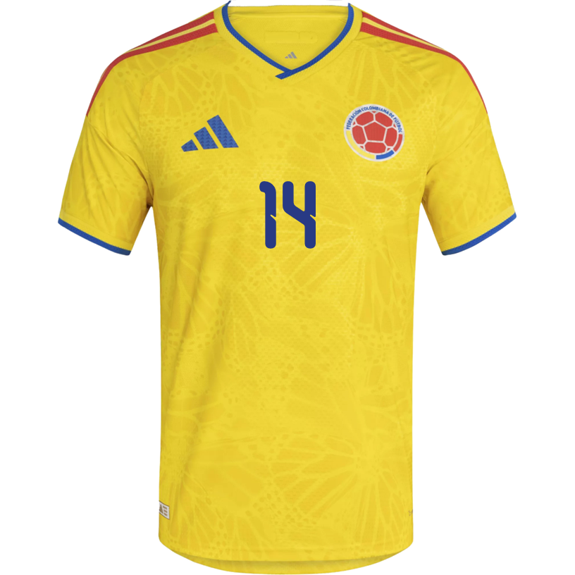 adidas Men's Duran Colombia 2026 Authentic Home Jersey (Impact Yellow)