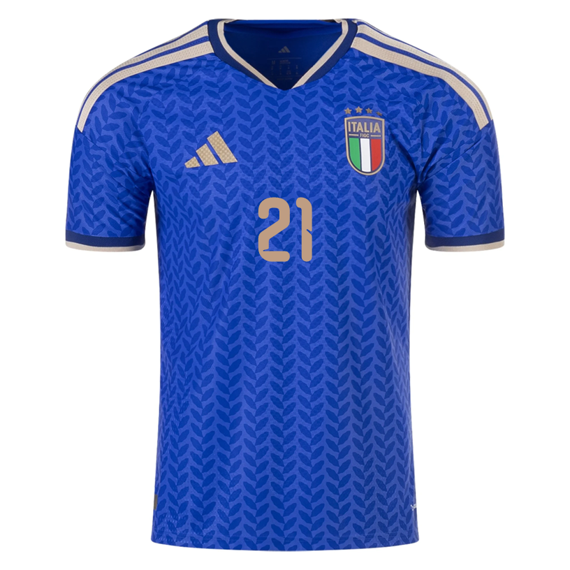 adidas Men's Bastoni Italy 2026 Authentic Home Jersey (Bold Blue)