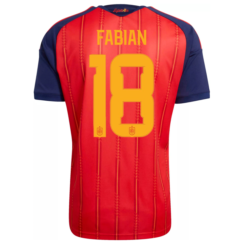 adidas Men's Fabian Spain World Cup Home Jersey 2026 (Vivid Red)