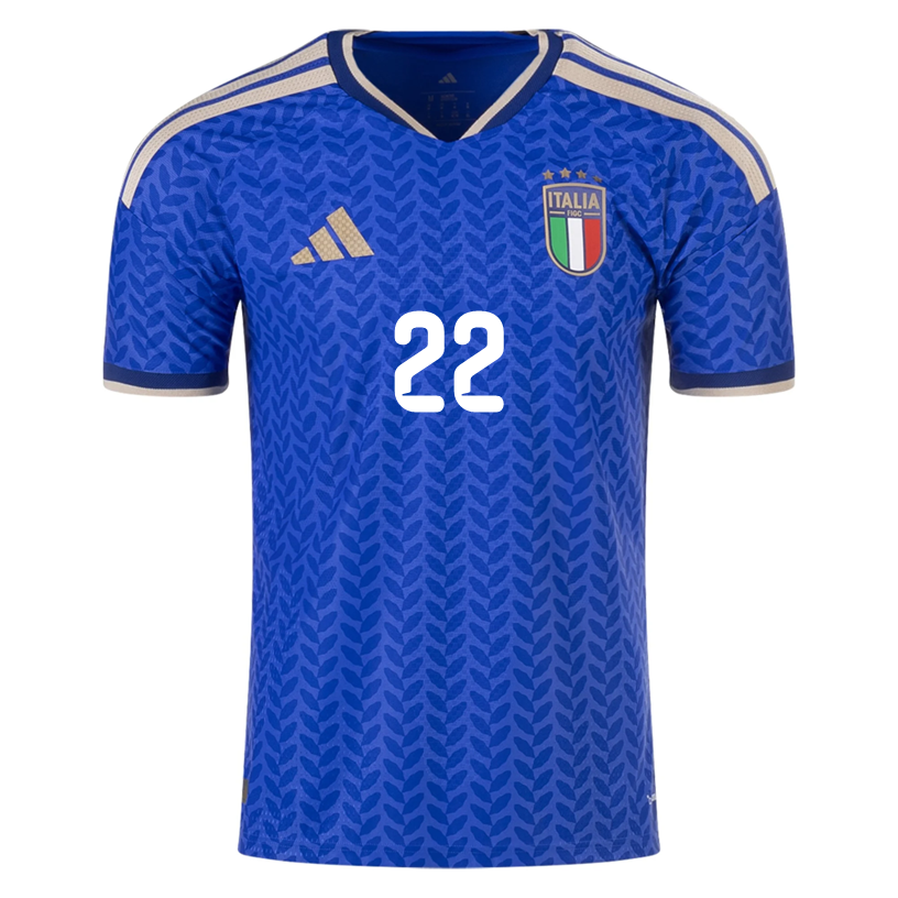 adidas Men's Di Lorenzo Italy 2026 Authentic Home Jersey (Bold Blue)