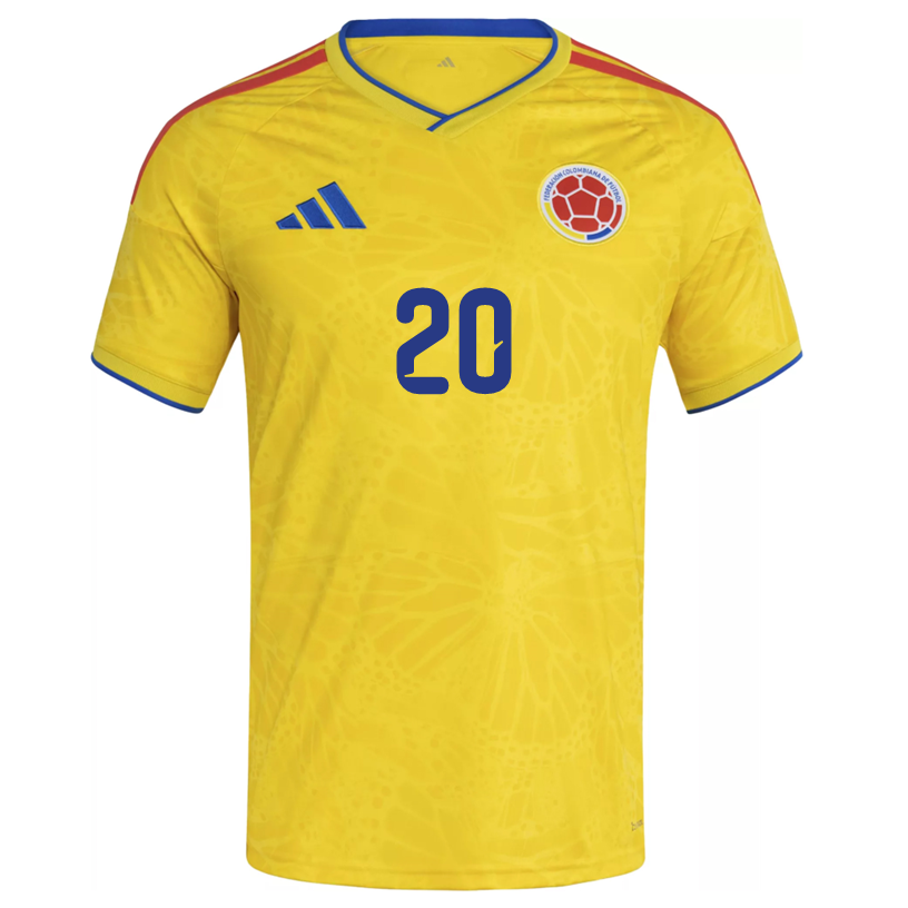 adidas Men's Quintero Colombia 2026 Home Jersey (Impact Yellow)