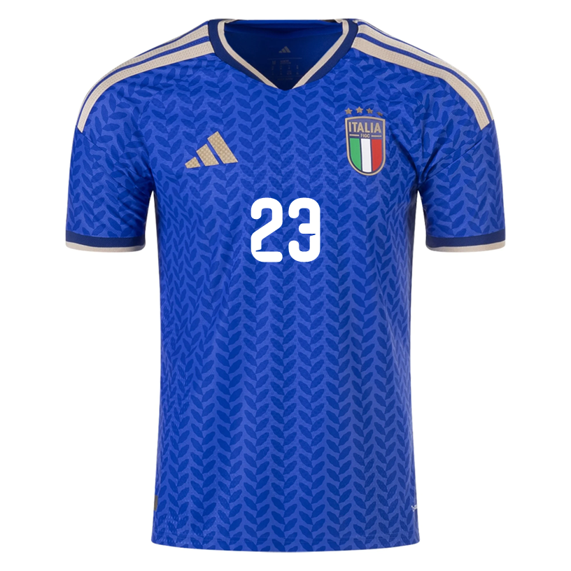 adidas Men's Mancini Italy 2026 Authentic Home Jersey (Bold Blue)