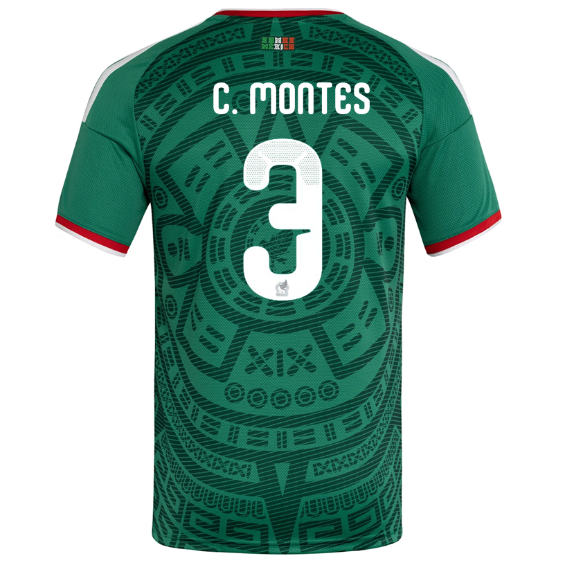 adidas Men's C. Montes Mexico Home 2026 World Cup Jersey (Bold Green)