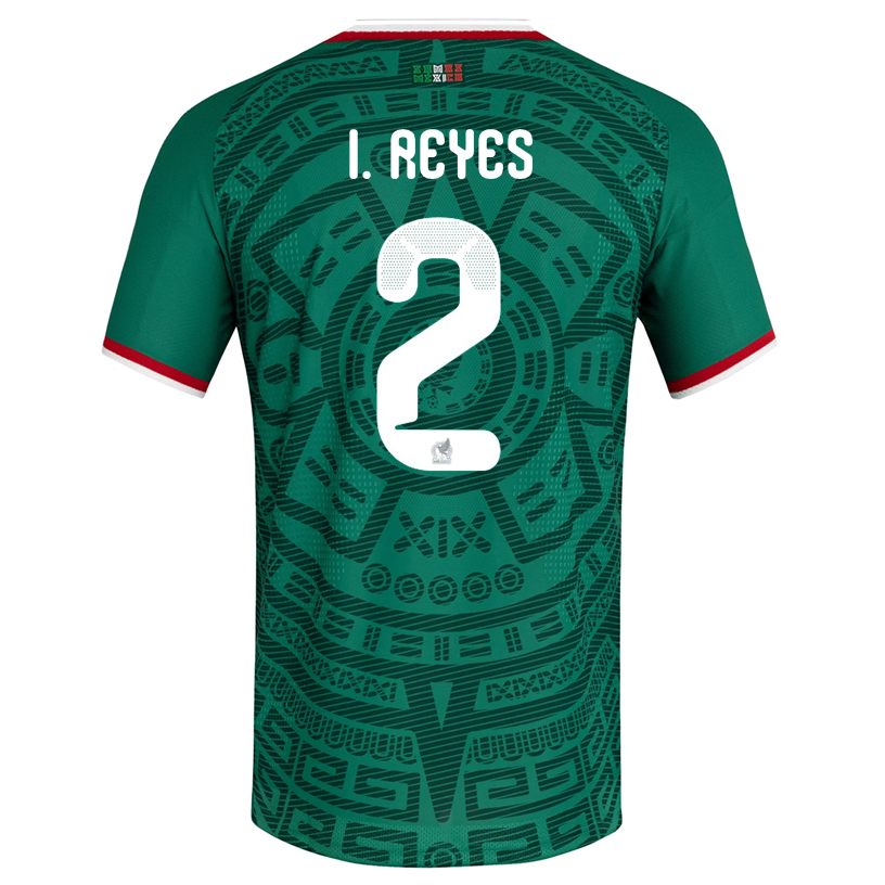 adidas Men's I. Reyes Mexico Authentic Home 2026 World Cup Jersey (Bold Green)