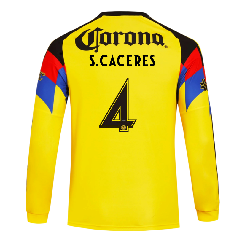 adidas S. Caceres Club América 25/26 Long Sleeve Home Jersey (Yellow)