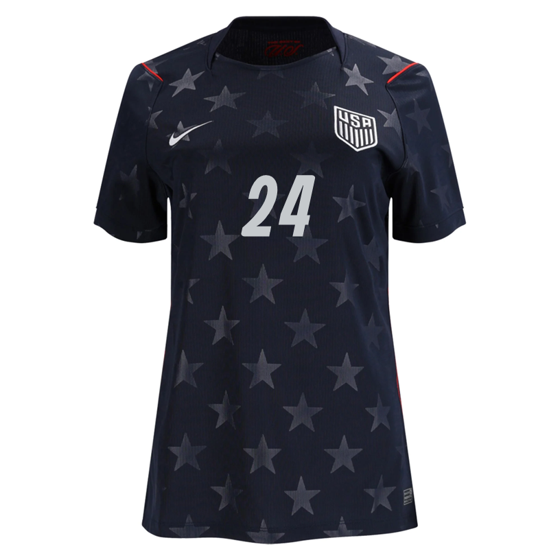 Nike Women’s Carter - Vickers United States Away Stadium Jersey 2026 (Dark Obsidian/Pure Platinum)