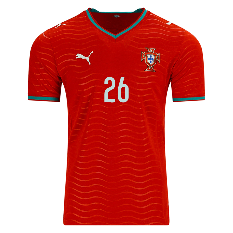PUMA Men's Portugal F. Concelcao Home World Cup 2026 Soccer Jersey (Club Red/Green Lagoon)