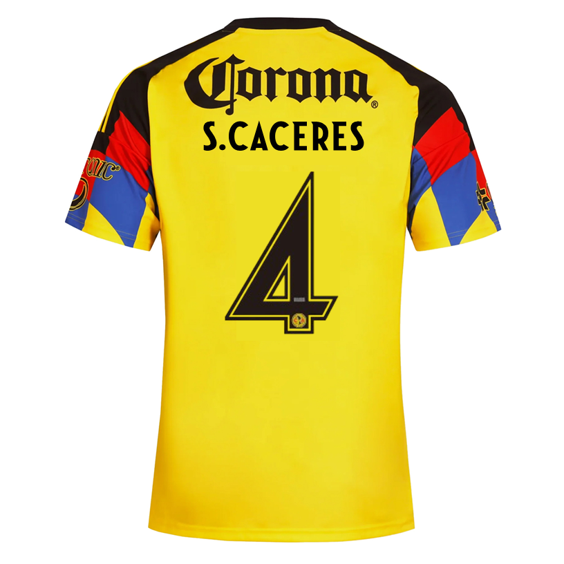 adidas Men's S. Caceres Club America Home Jersey 25/26 (Yellow)