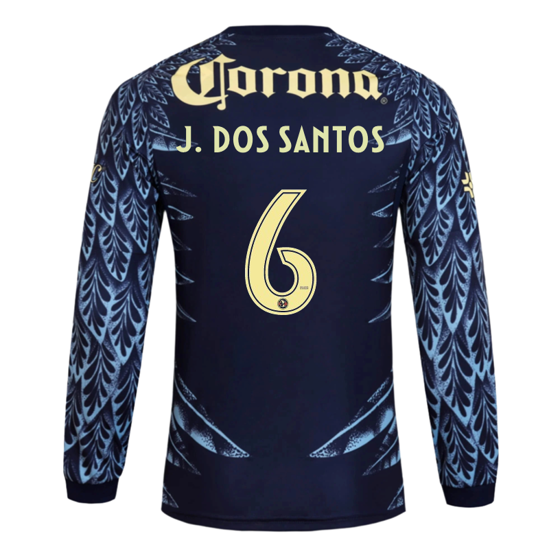 adidas J. Dos Santos Club América 25/26 Away Long Sleeve Jersey (Blue)