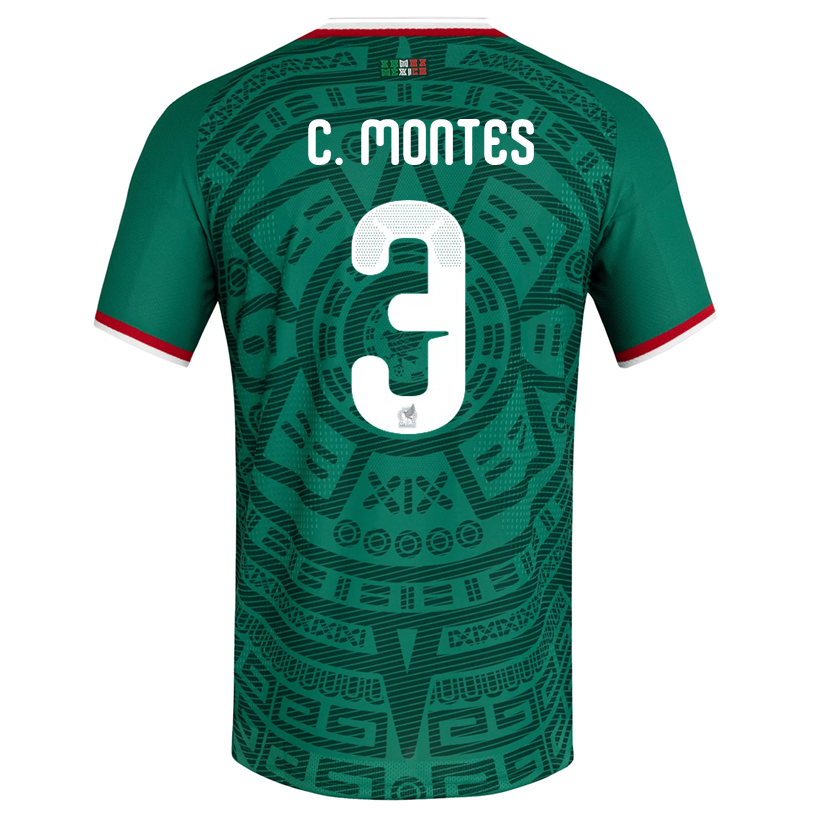 adidas Men&#39;s C. Montes Mexico Authentic Home 2026 World Cup Jersey (Bold Green)
