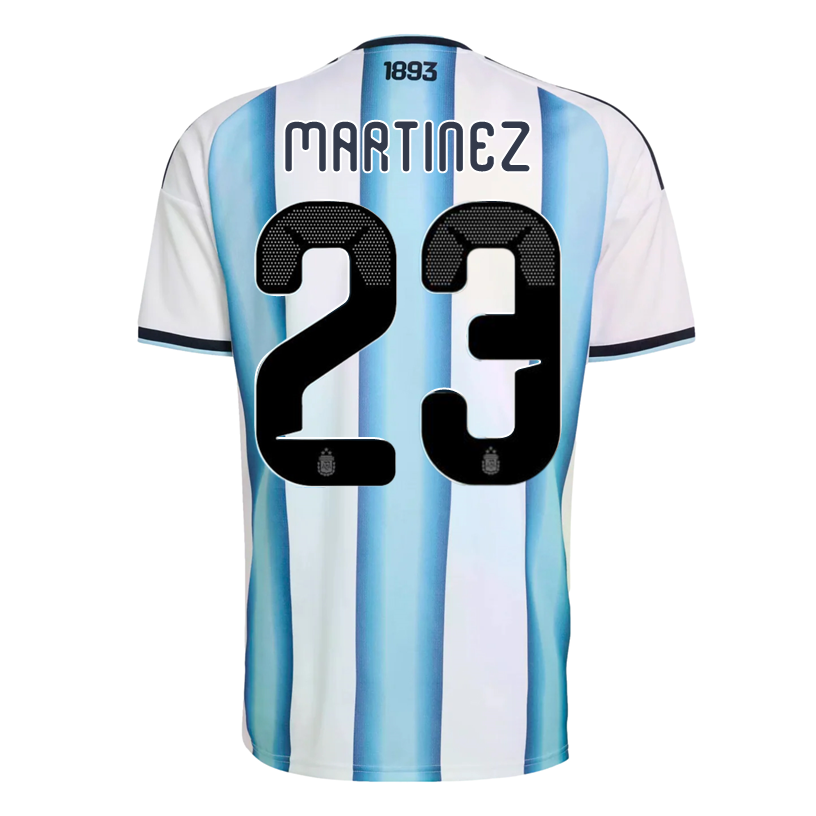 adidas Men's Martinez Argentina 2026 Home World Cup Jersey (White/Icey Light Blue)