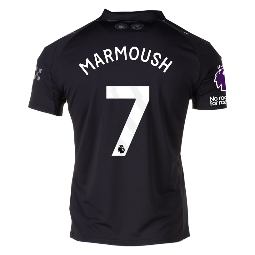 Puma Marmoush Men's Manchester City Away Jersey 25/26 w/ NRFR + EPL Patches (Puma Black)