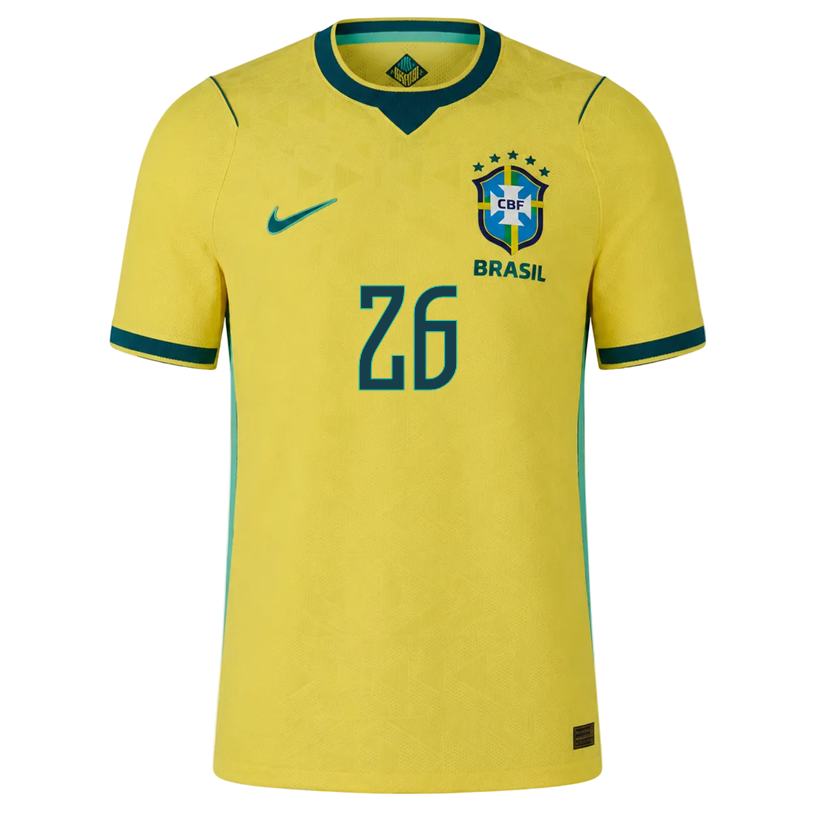 Nike Men's 26 Luiz Henrique Match Authentic Home Jersey 2026 (Yellow/Teal)