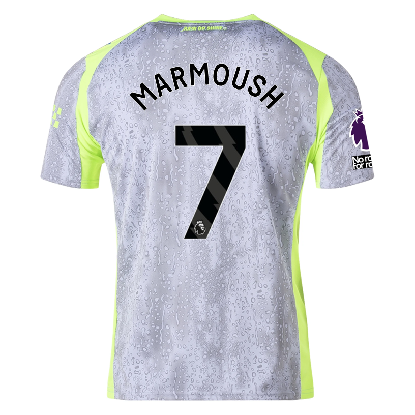 Puma Men's Manchester City Marmoush Third Jersey w/ EPL + No Room For Racism Patches 25/26 (Cool Weather/Pro Green)