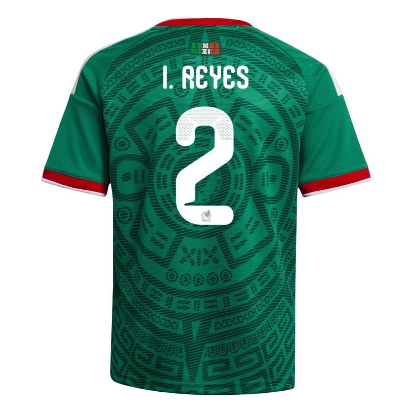 adidas Youth I. Reyes Mexico 2026 Home World Cup Jersey (Bold Green)