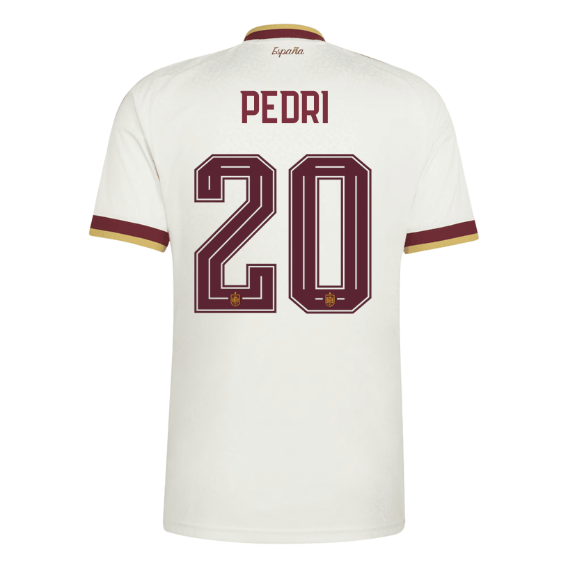 adidas Men's Spain Pedri Away Stadium Jersey 2026 (White)