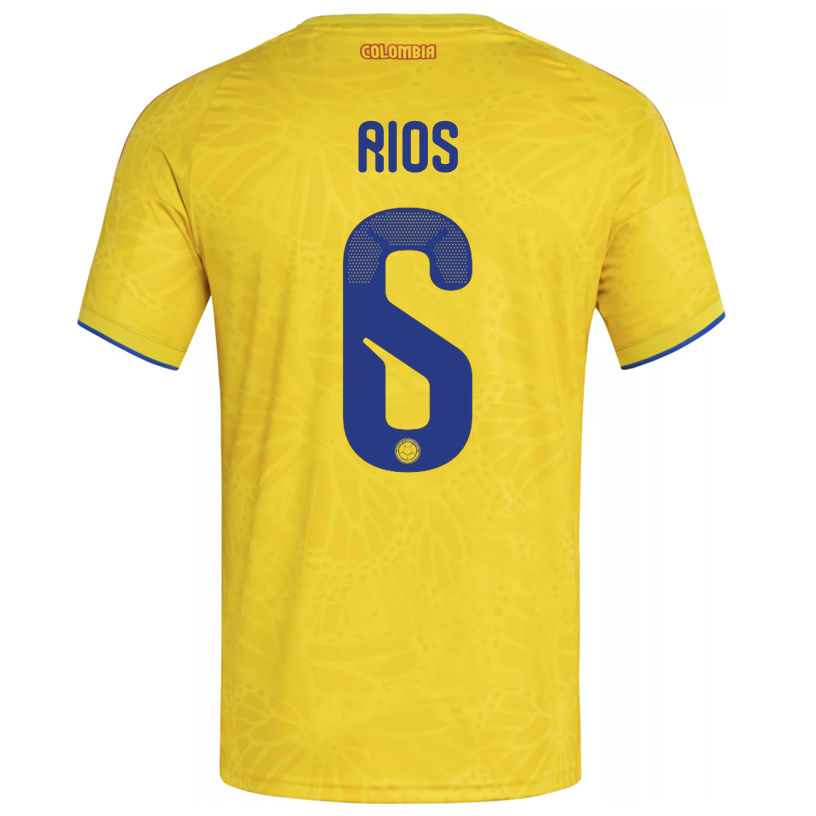 adidas Men's Rios Colombia 2026 Home Jersey (Impact Yellow)