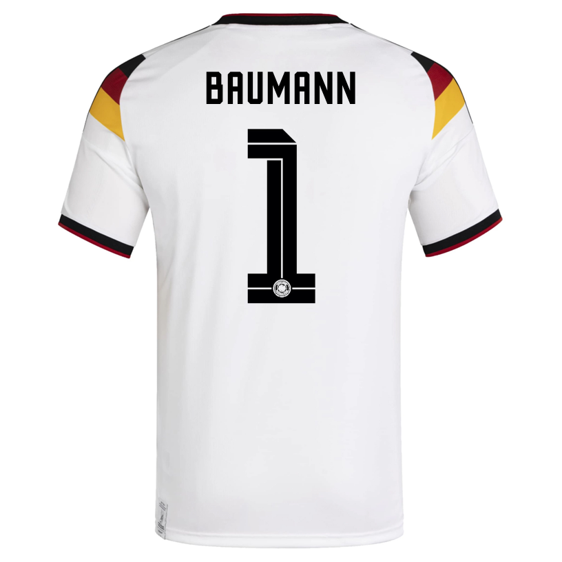 adidas Men's Baumann Germany Home World Cup Jersey 2026 (White/Black)