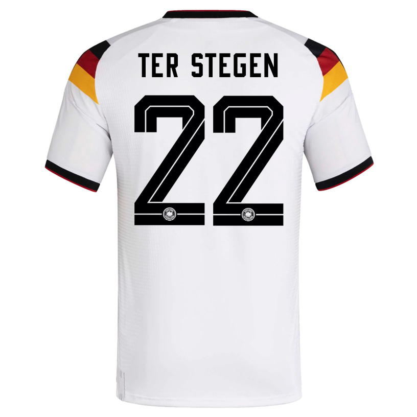 adidas Men's Ter Stegen Germany Authentic Home World Cup Jersey 2026 (White/Black)