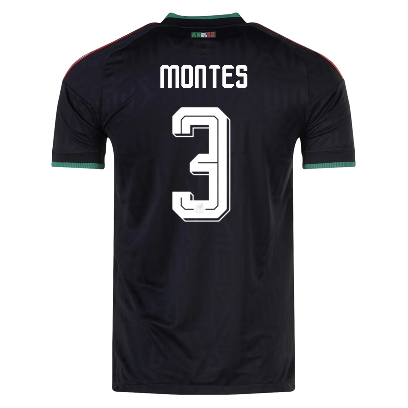 adidas Men's Mexico Montes Authentic Match Third Jersey 2026 (Black)