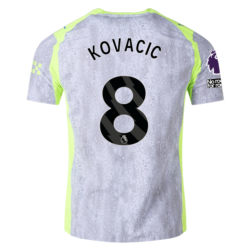 Puma Manchester City Authentic Kovacic Third Jersey w/ EPL + No Room For Racism 25/26 (Cool Weather/Pro Green)