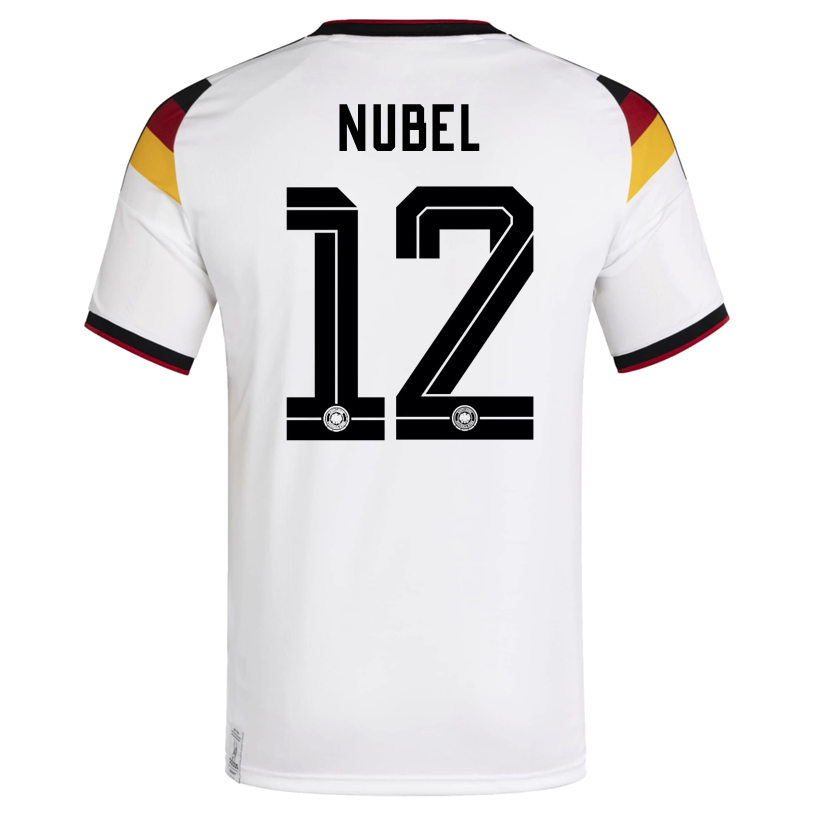 adidas Men's Nubel Germany Home World Cup Jersey 2026 (White/Black)