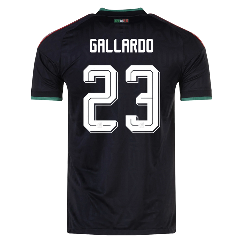 adidas Men's Mexico Gallardo Authentic Match Third Jersey 2026 (Black)