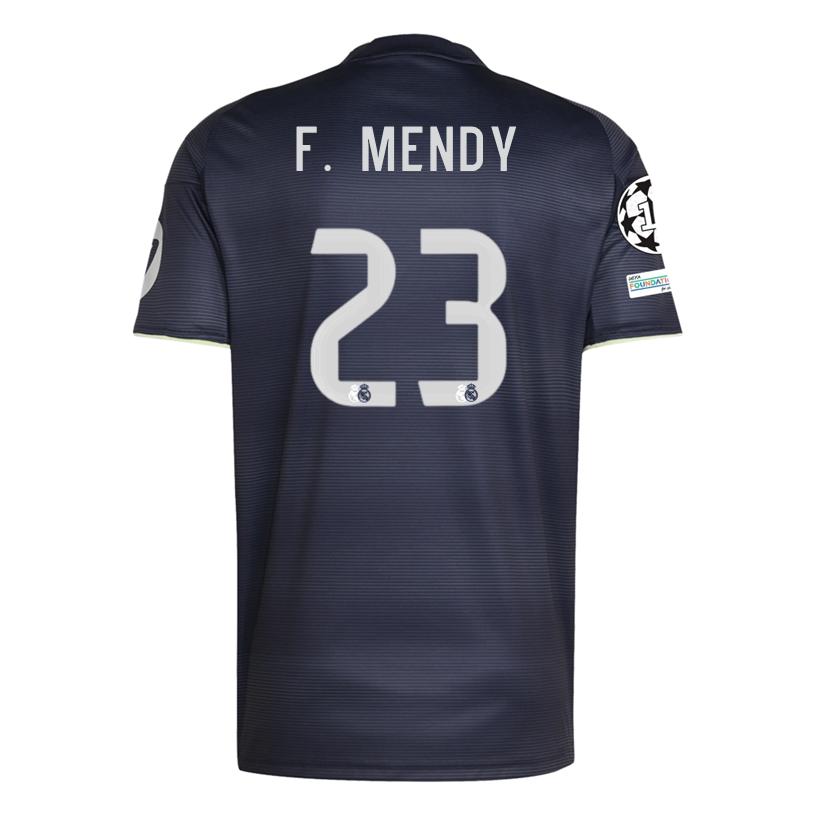 adidas F. Mendy Real Madrid 25/26 Away Jersey w/ Champions League Patches (Legend Ink)