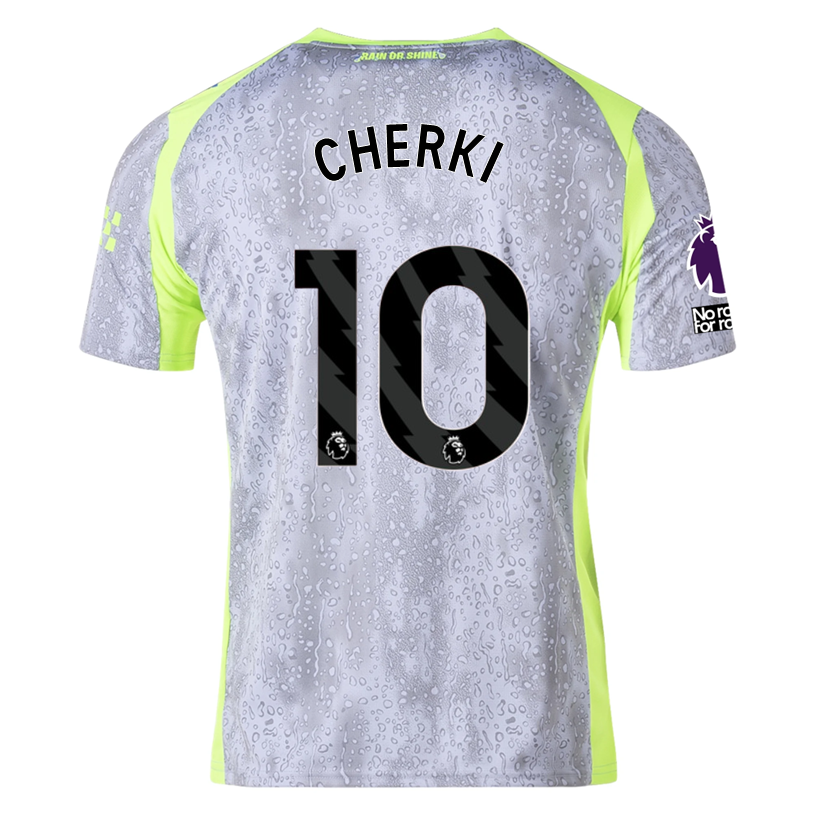 Puma Men's Manchester City Cherki Third Jersey w/ EPL + No Room For Racism Patches 25/26 (Cool Weather/Pro Green)