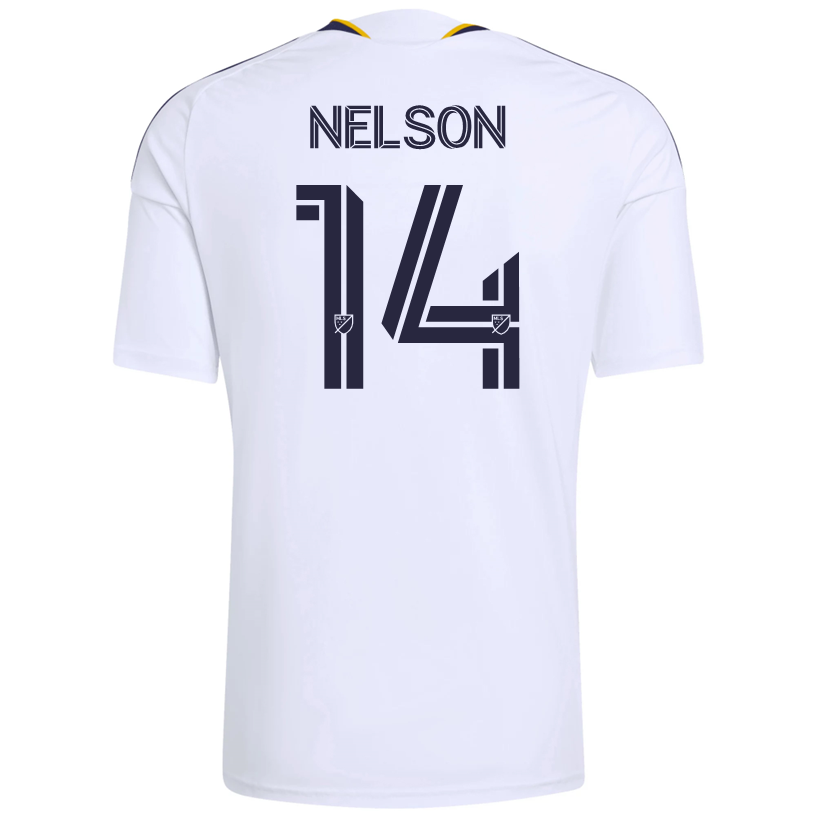 adidas Men's Nelson LA Galaxy Home Replica Jersey 26/27 (White)