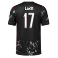 Nike Mens Canada Larin Away Stadium Jersey 2026 (Black/Red)