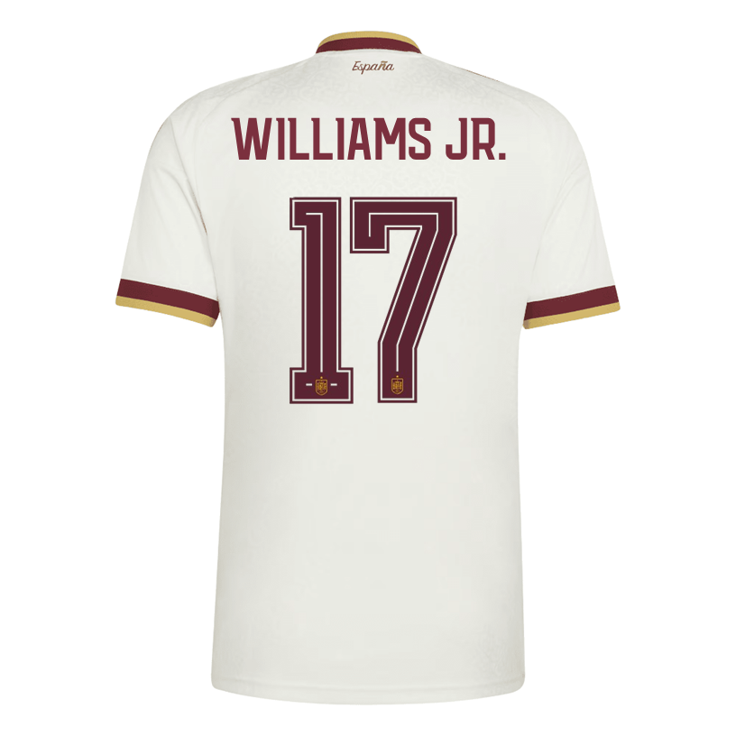 adidas Men's Spain Nico Williams Away Stadium Jersey 2026 (White)