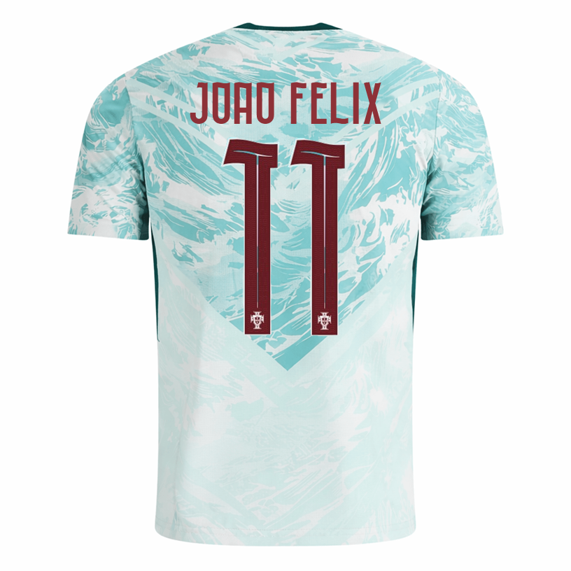 PUMA Men's Joao Felix Portugal 2026 Authentic Match Away Jersey (White/Green Lagoon)