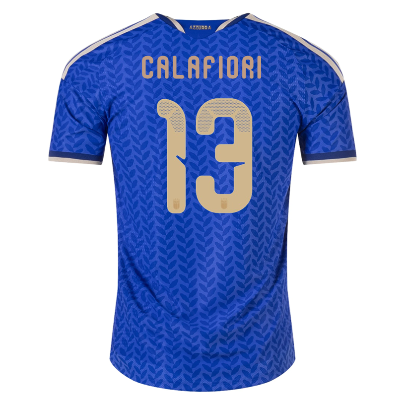 adidas Men's Calafiori  Italy 2026 Authentic Home Jersey (Bold Blue)