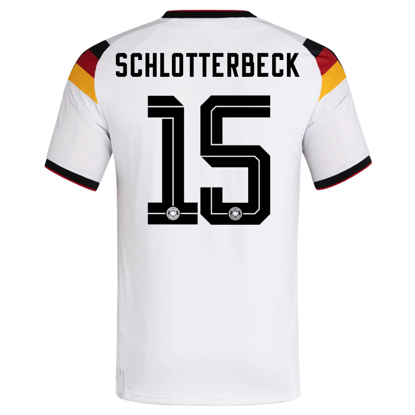 adidas Men's Schlotterbeck Germany Authentic Home World Cup Jersey 2026 (White/Black)