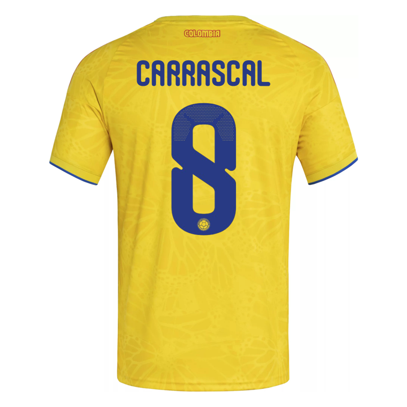 adidas Men's Carrascal Colombia 2026 Authentic Home Jersey (Impact Yellow)
