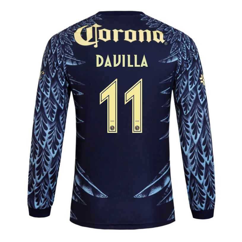 adidas Davila Club América 25/26 Away Long Sleeve Jersey (Blue)