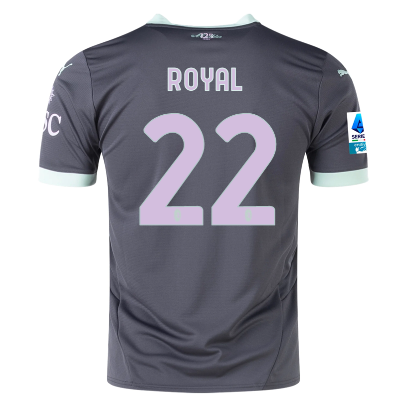 Puma AC Milan Emerson Royal Third Jersey w/ Serie A Patch 24/25 (Shadow Gray/Fresh Mint)