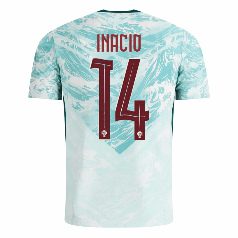 PUMA Men's Inacio Portugal 2026 Authentic Match Away Jersey (White/Green Lagoon)