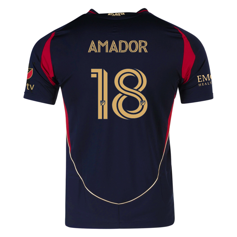 adidas Pedro Amador Atlanta United Authentic Home Jersey w/ MLS Patches 25/26 (Red/Black)