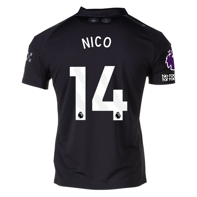 Puma Nico Men&#39;s Manchester City Away Jersey 25/26 w/ NRFR + EPL Patches (Puma Black)