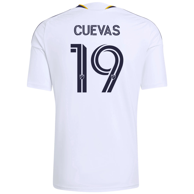adidas Men's Cuevas LA Galaxy Home Replica Jersey 26/27 (White)