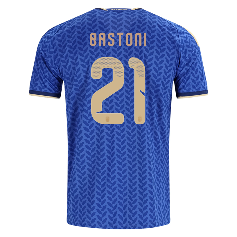 adidas Men's Bastoni Italy Home Replica Jersey 2026 (Bold Blue)