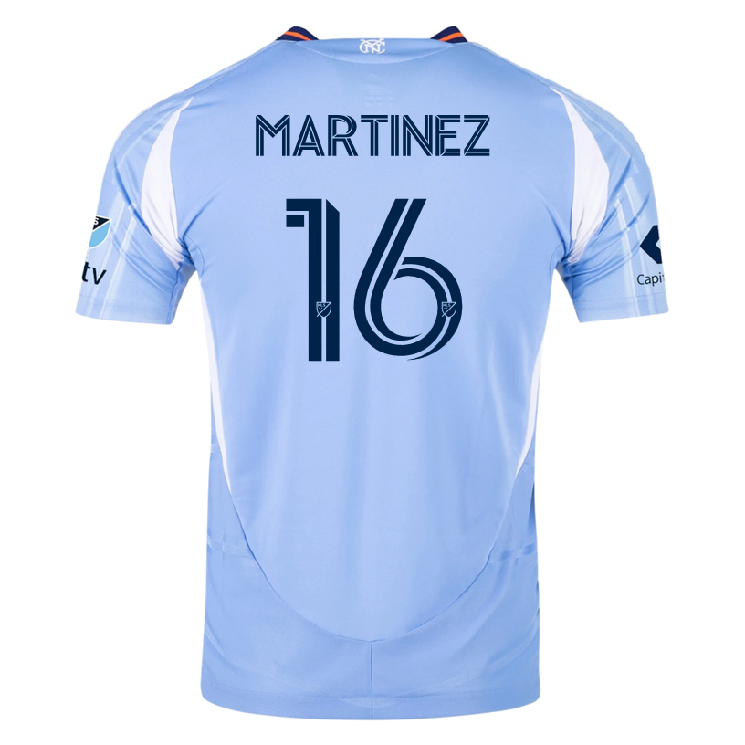 adidas Alonso Martínez New York City FC Authentic Home Jersey 25/26 w/ MLS Patches (Bahia Light Blue)