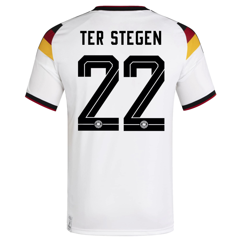 adidas Men's Ter Stegen Germany Home World Cup Jersey 2026 (White/Black)
