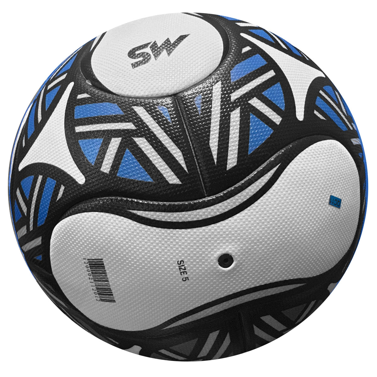 Soccer Wearhouse Thermal Bonded Match Ball (White/Black/Blue)